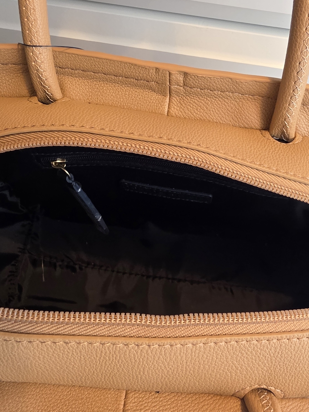 Tommy Hilfiger Tan Structured Satchel Bag - Picture 7 of 11
